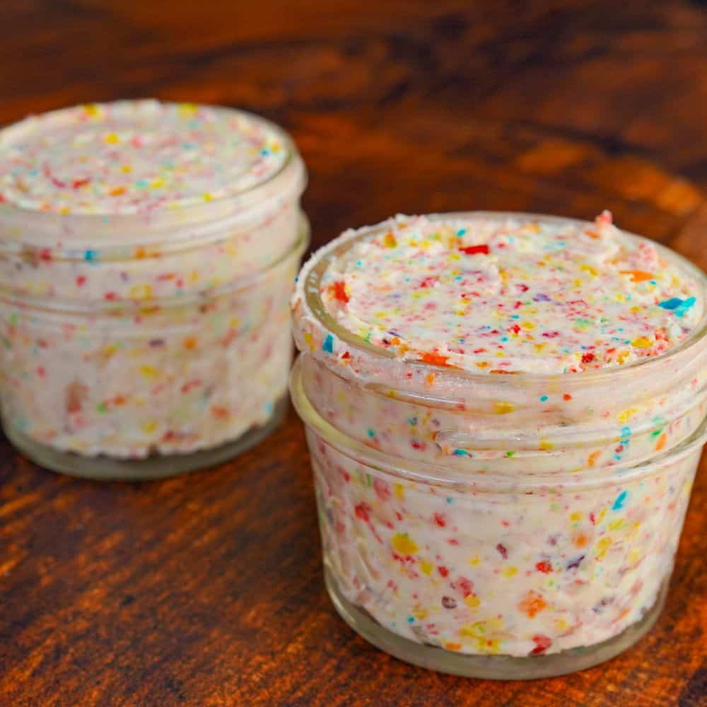 Fruity Pebble Cheesecake Protein Frosting