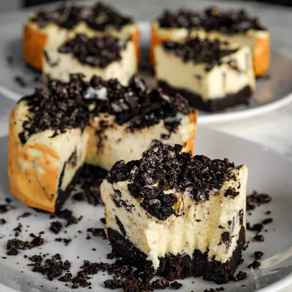 Personal Pan Protein Oreo Cheesecakes