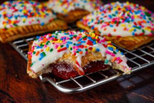 Frosted Strawberry Uncrustable Protein Pop Tarts